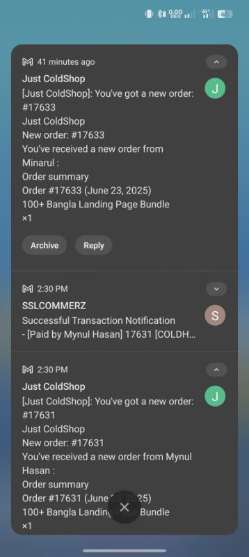 Client Order Auto Complete ✅