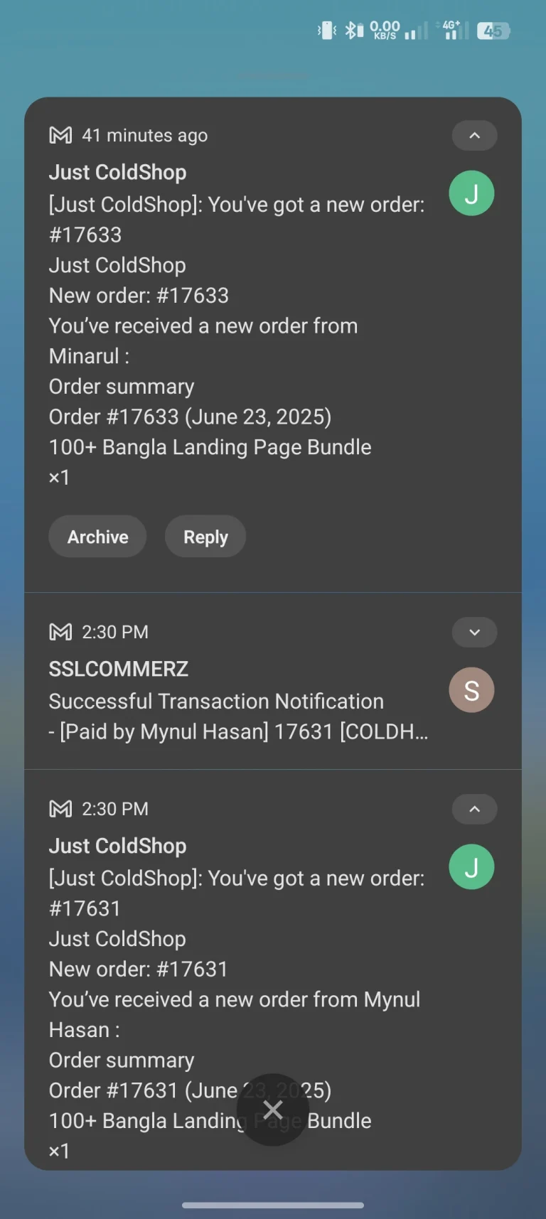 Customer Order 02
