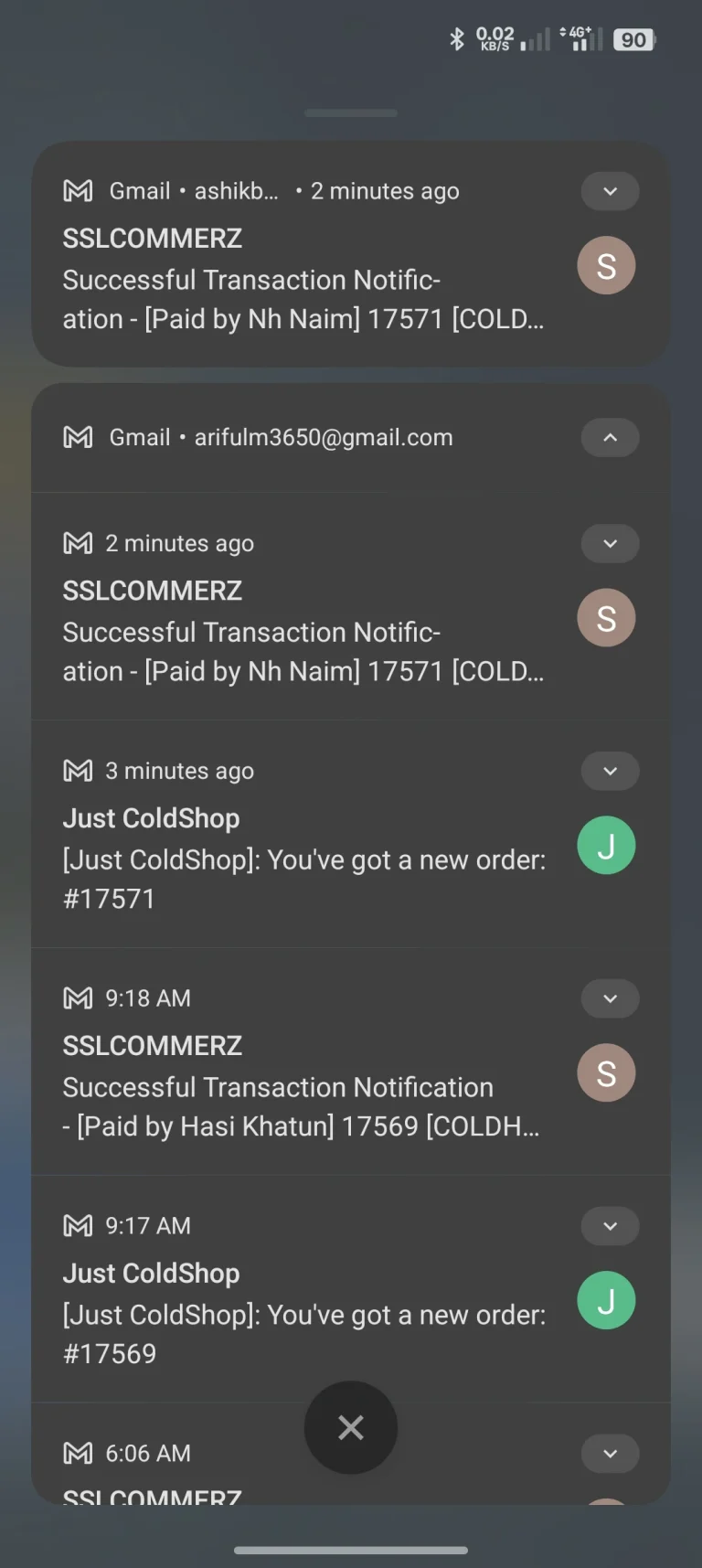Customer Order 03